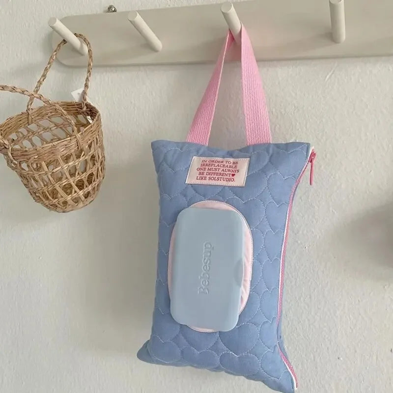 Cute Portable Car Tissue Box | Hanging Tissue Cover for Strollers