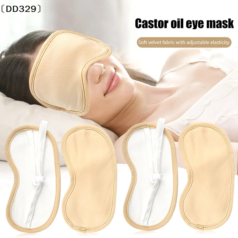 Organic Castor Oil Eye Mask | Reusable Comfort with Adjustable Fit