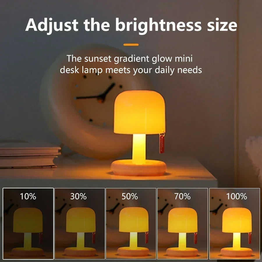 Creative USB Rechargeable Sunset Night Lamp | Mushroom Design
