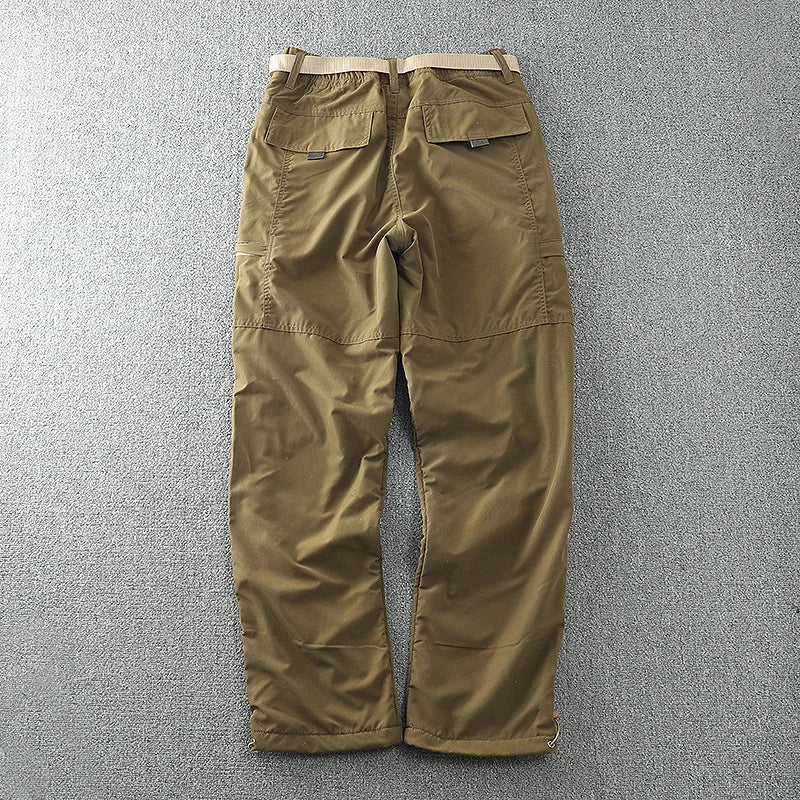 Waterproof Windproof Fleece-Lined Outdoor Pants for Men