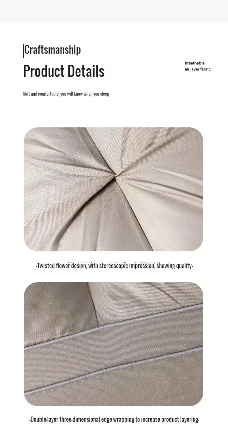 Luxury 100% Cotton Goose Down Pillow | Comfortable Bedding Gift