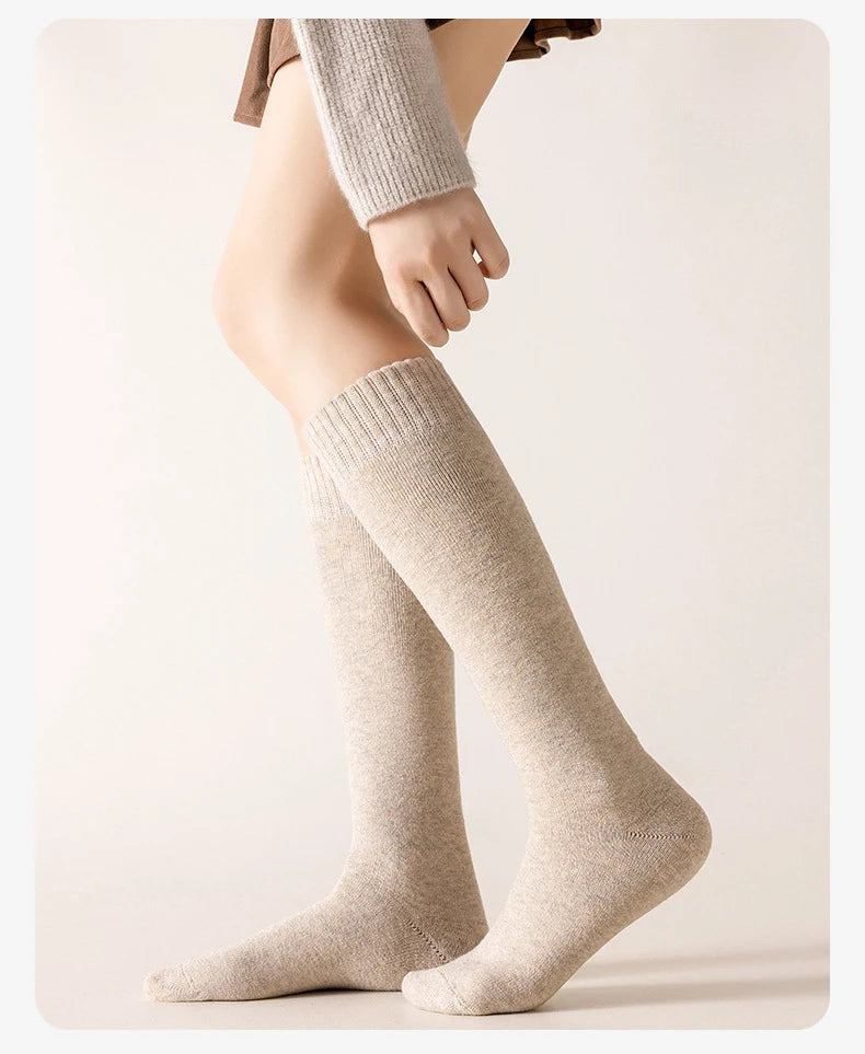 Women's Winter Warm Wool Knee Socks | Cozy & Stylish Footwear