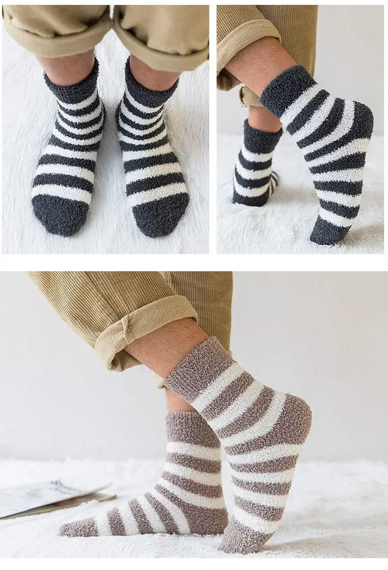 Cozy Winter Coral Fleece Mid Tube Socks | Warm & Stylish Comfort