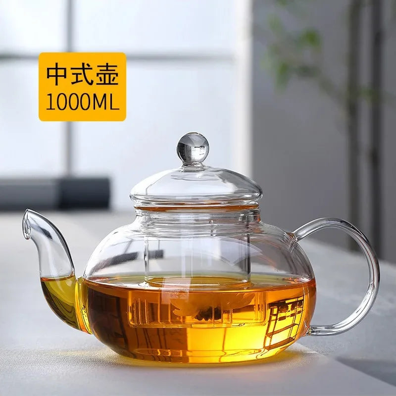1000ML Heat Resistant Glass Tea Pot with Infuser | Elegant Tea Brewing
