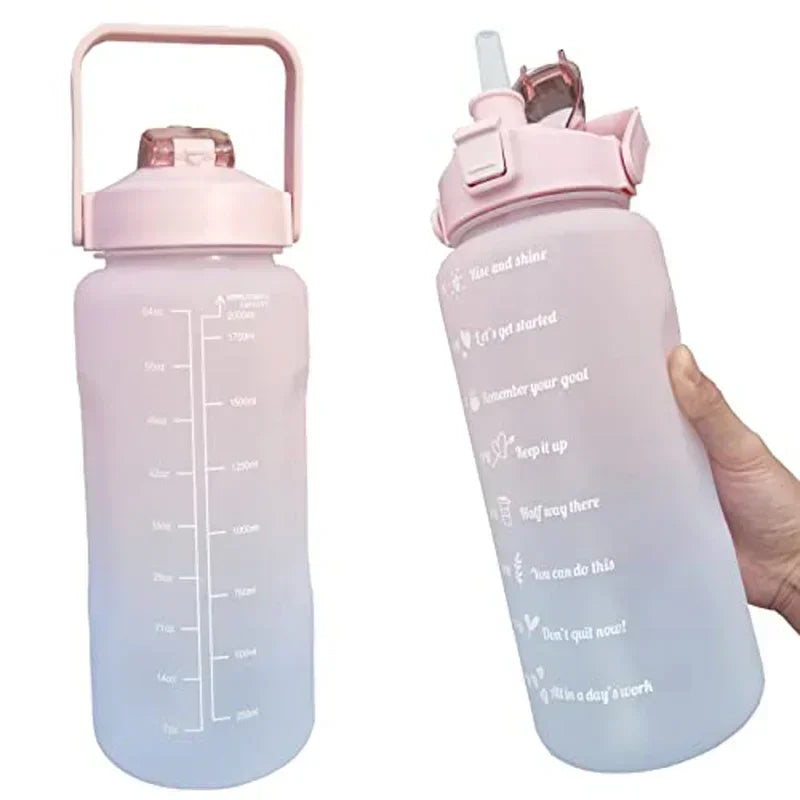 2 Liter Large Sports Water Bottle | Leak Proof & Portable