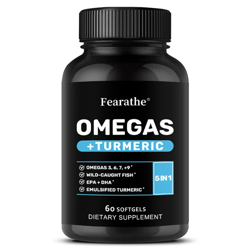 Omega 3 6 9 Turmeric Curcumin - Heart Health Supplement