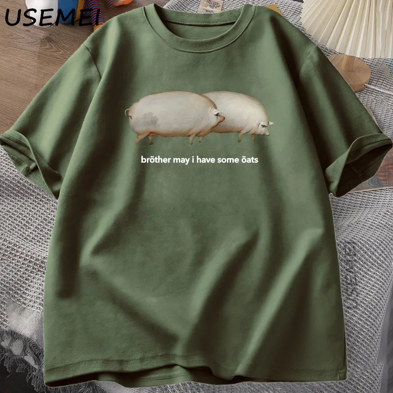 Funny Pig Graphic T-Shirt for Men and Women | Casual Summer Tee