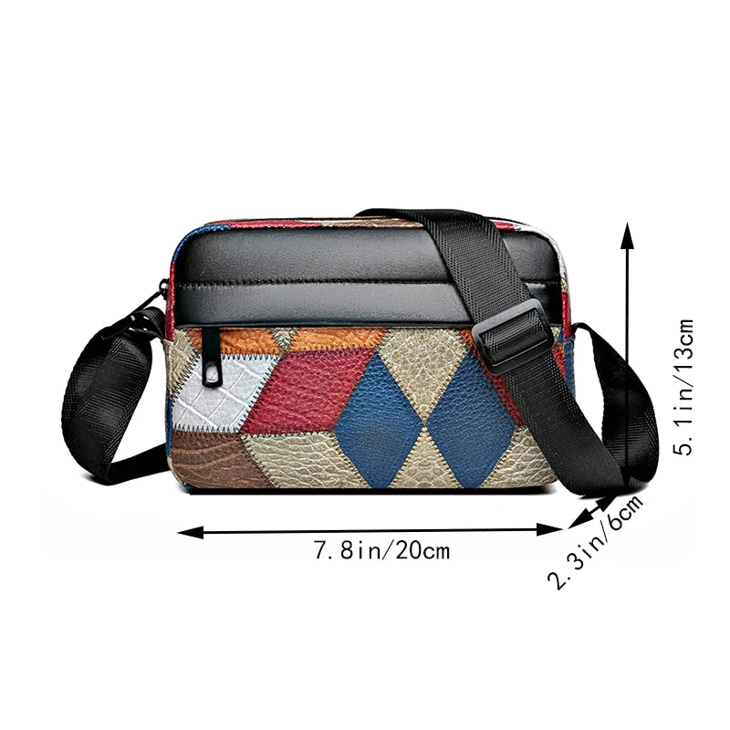 Colorblock Shoulder Bag | Trendy Patchwork Crossbody Purse
