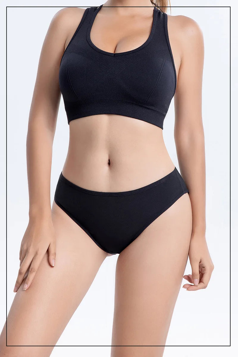 6pcs Women's Soft Cotton Middle-Waisted Briefs | Comfortable Underwear