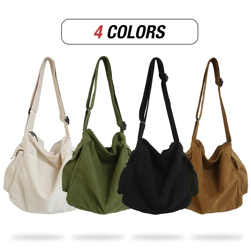 Unisex Canvas Bag | Stylish Korean Student Book Bag