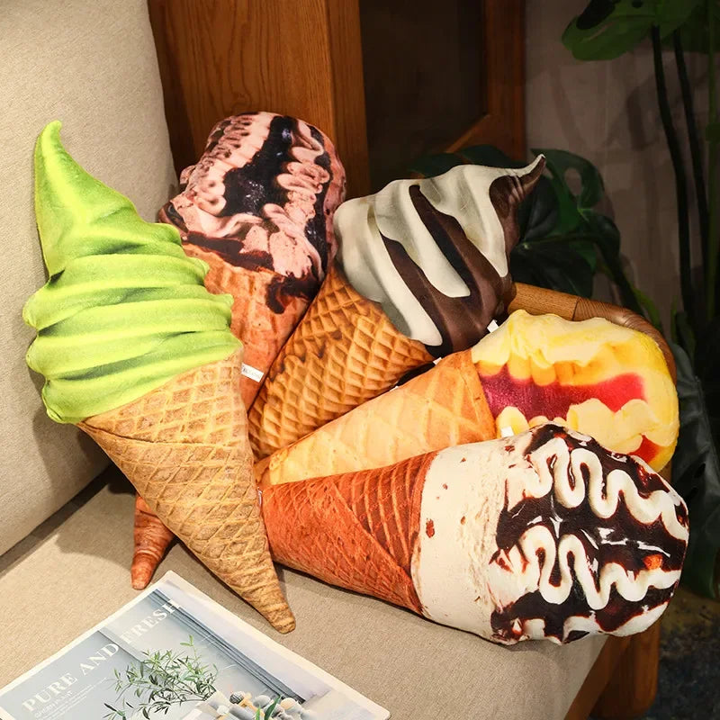 Ice Cream Plush Doll | Adorable Stuffed Decoration & Cushion