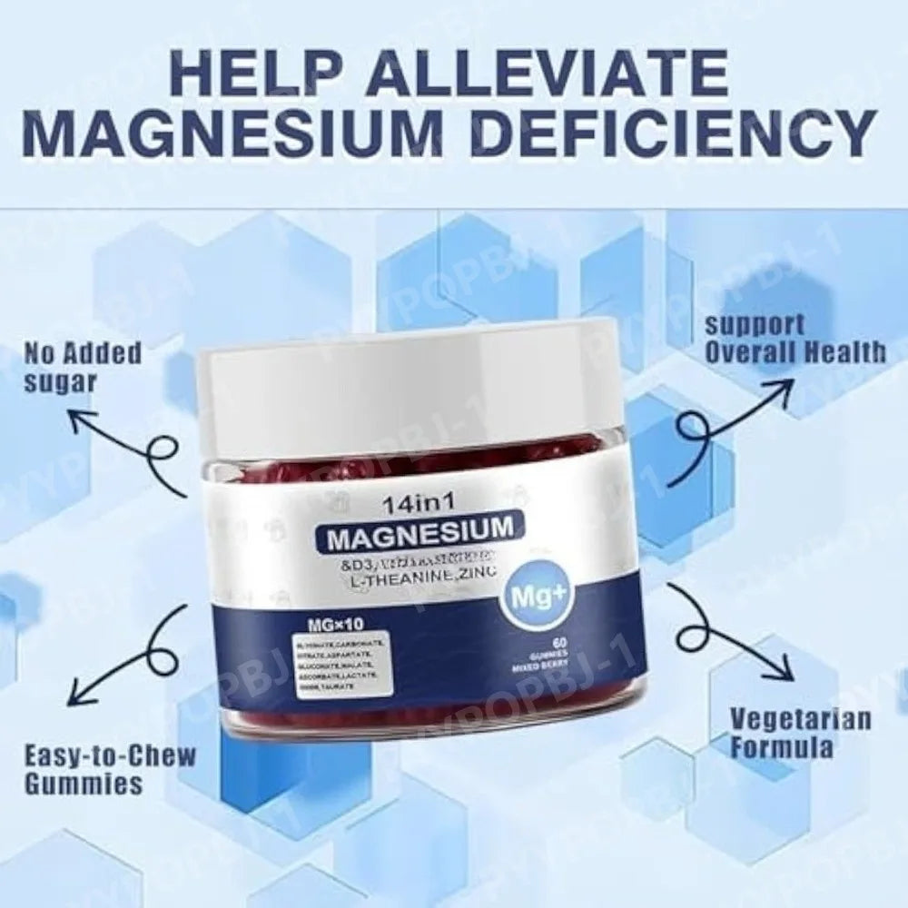 14-in-1 Magnesium Complex Gummies for Relaxation & Energy