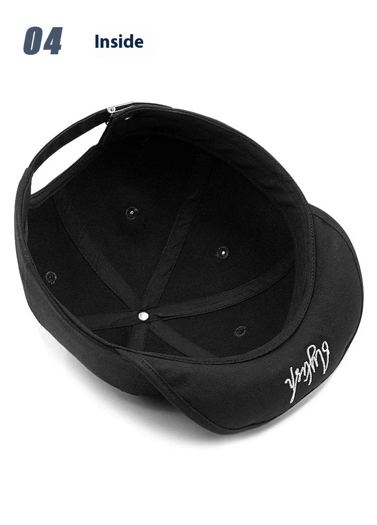 Large Head Up-turn Peak Hiphop Snapback Hat | Unisex Adjustable Cap