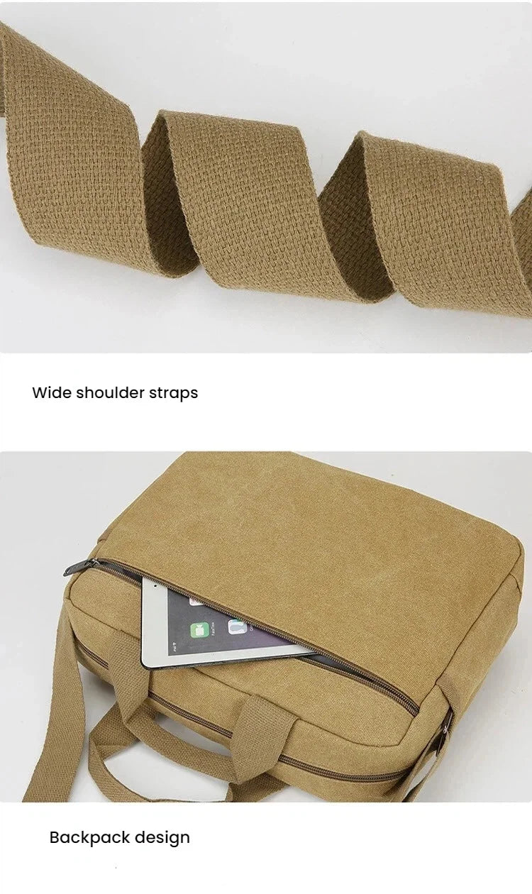 Men's Casual Canvas Shoulder Bag | Lightweight Crossbody Tote