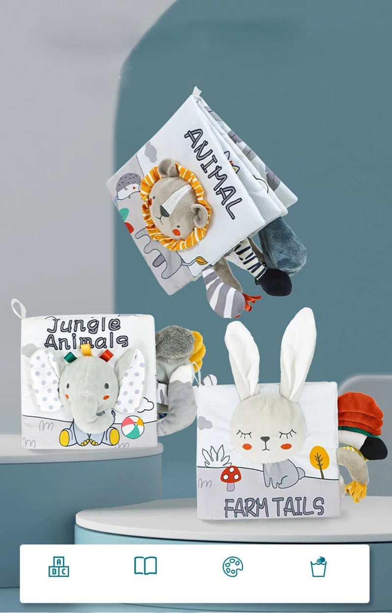 Soft Baby Cloth Animal Book | Engaging Sensory Learning Toy