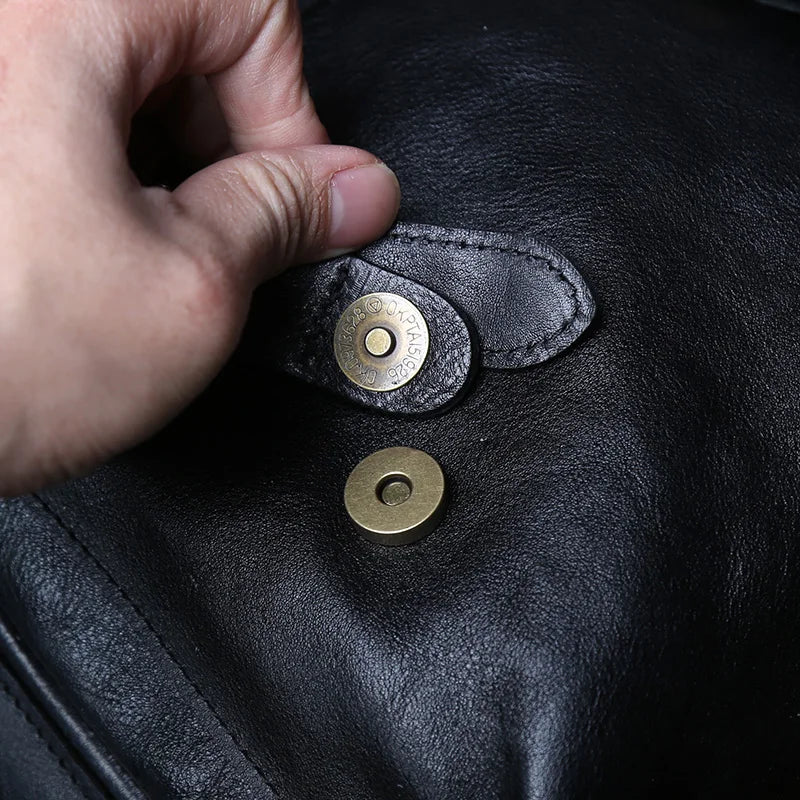 Handmade Leather Men's Backpack | Stylish Cowhide Computer Bag
