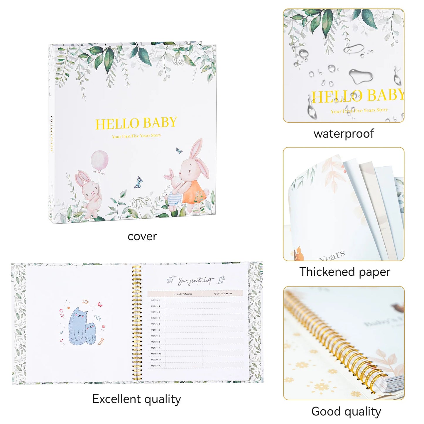 Baby Growth Photo Album | Cherish Your Child's First Year Memories