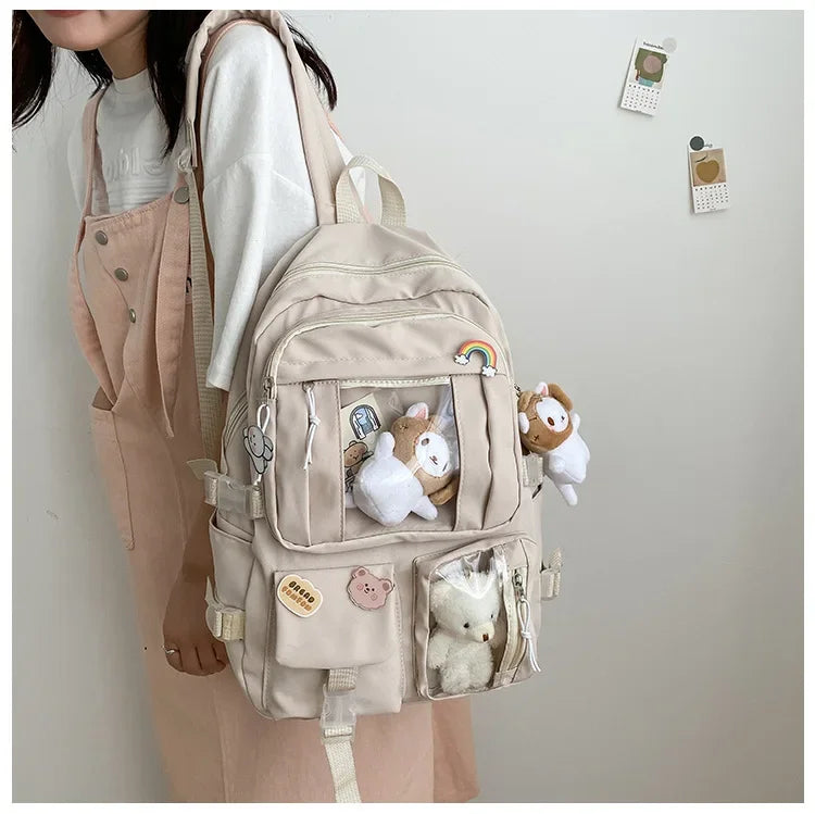 Cute Girls' Korean Style Backpack | Large Capacity Casual Bag
