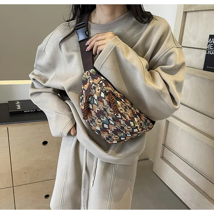 Stylish Corduroy Belt Bag for Women | Versatile Fanny Pack