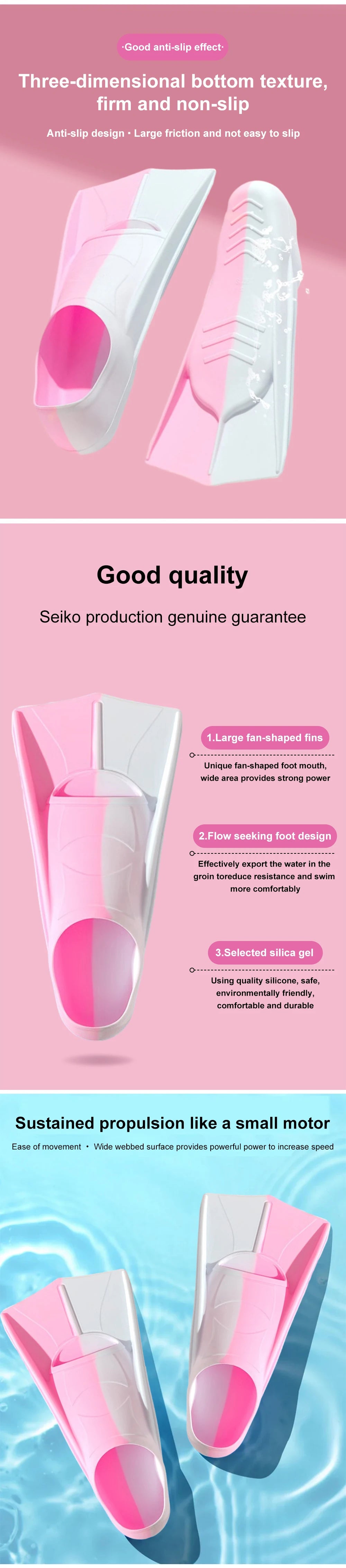 Silicone Snorkelling Fins for Comfortable Indoor & Outdoor Training