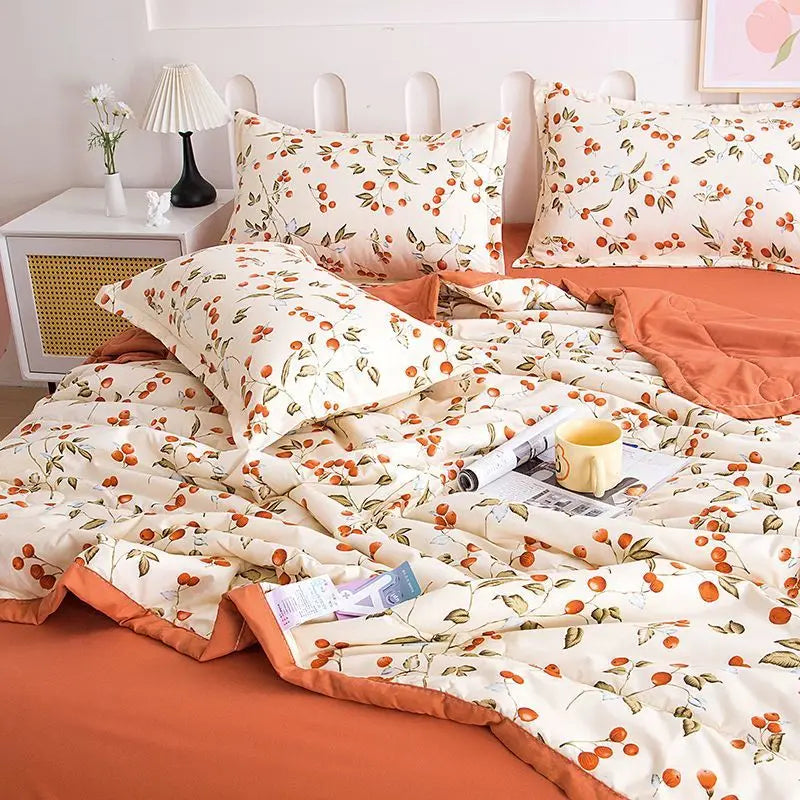 Comfortable Summer Cool Quilt Set | Lightweight Breathable Comforter