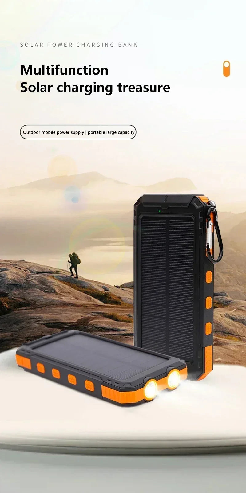 200000mAh Solar Power Bank | Fast Charging Portable Charger
