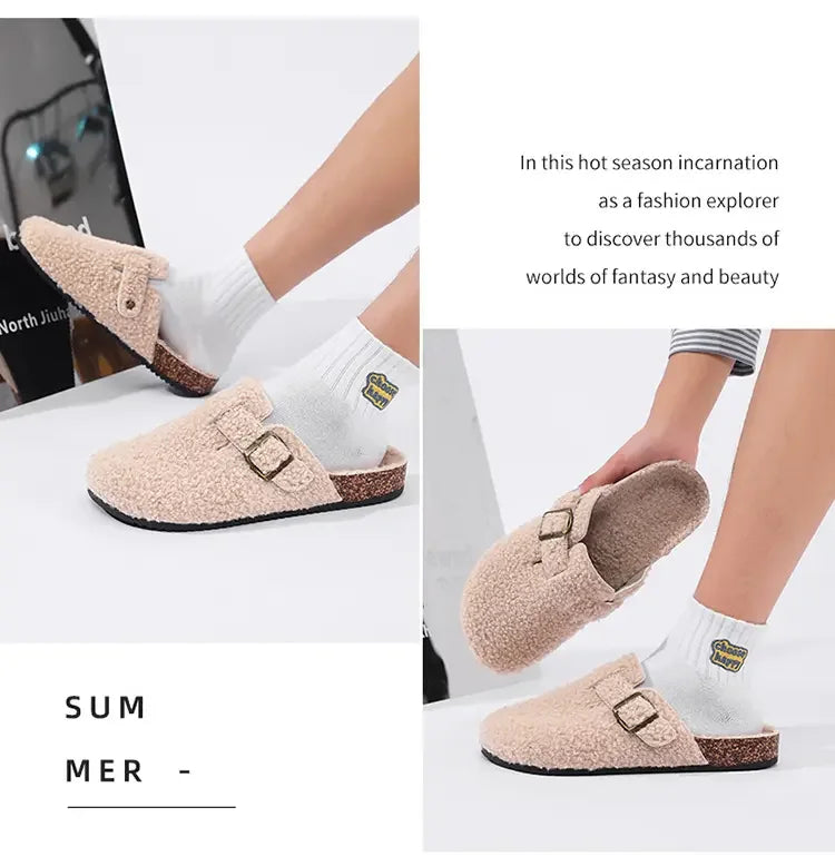 Cozy Unisex Plush Cotton Slippers | Non-Slip Winter House Shoes