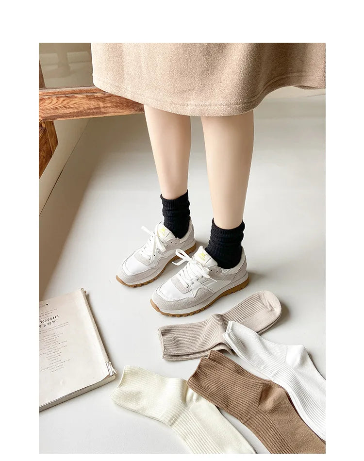 6 Pairs Women's Winter Cotton Socks | Cozy & Stylish Warmth
