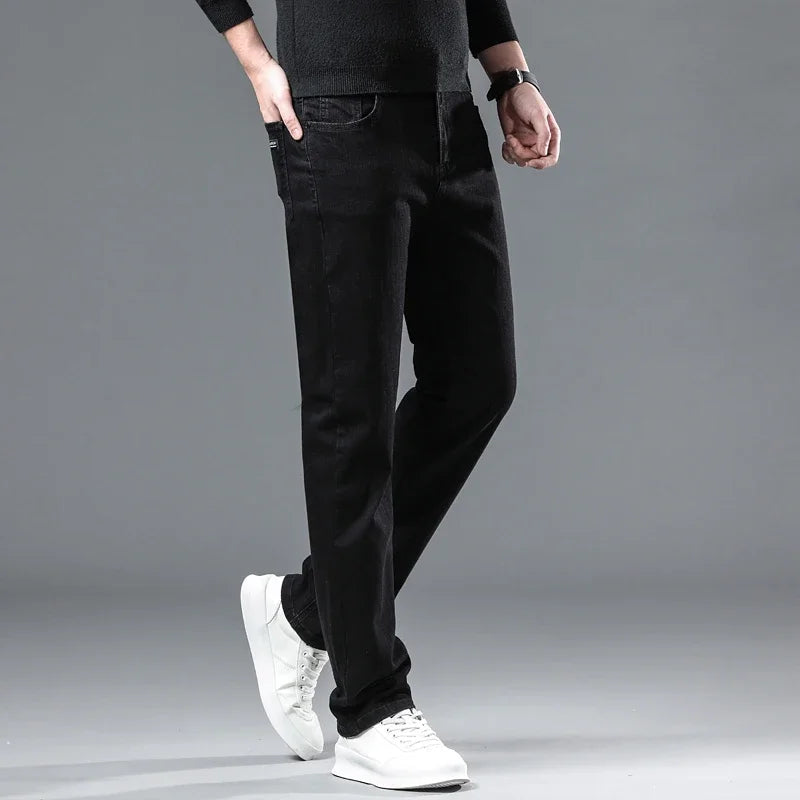 Men's Winter Velvet Pants | Warm Fleece-Lined Denim Jeans