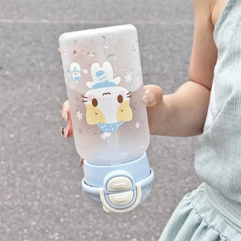 500ML Cute Cat Water Bottle | Portable Straw Cup for Kids