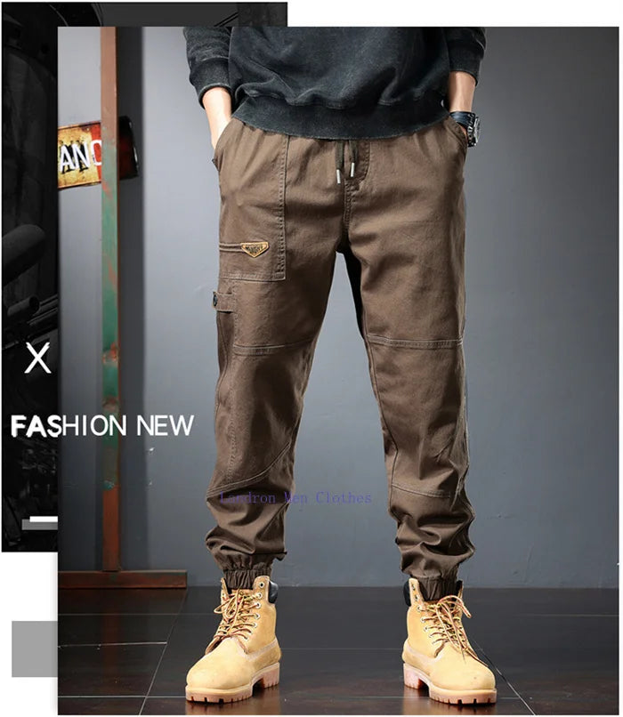Plus Size Cotton Joggers for Men | Comfortable Ankle-Length Pants