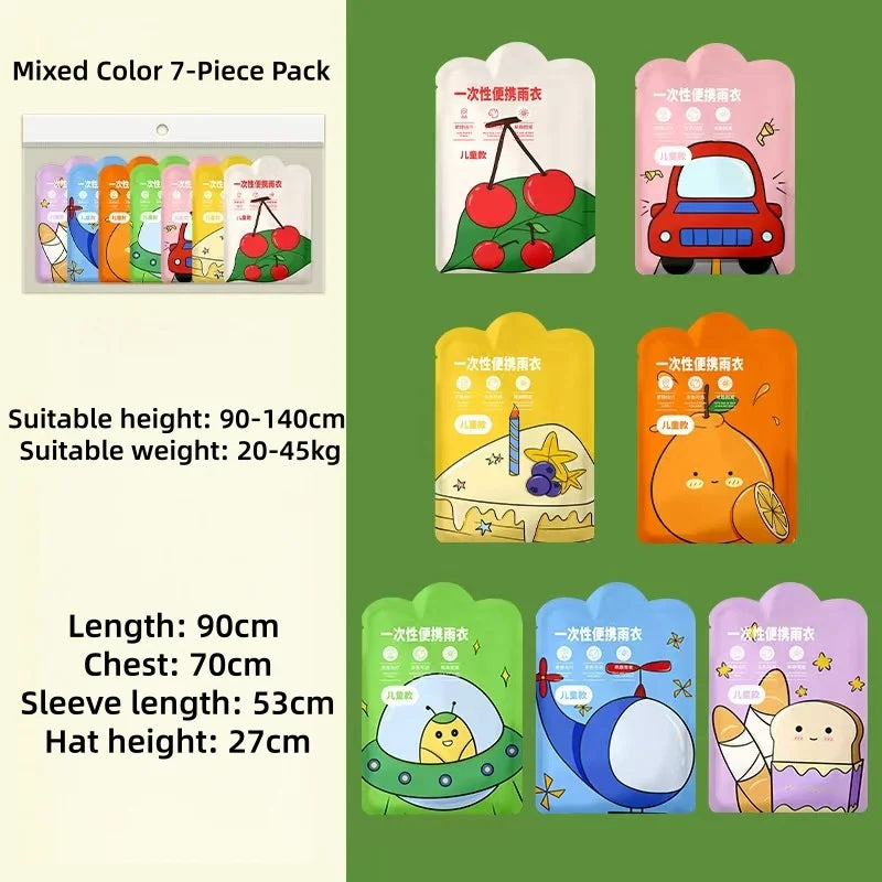 Children's Portable Disposable Raincoat for Outdoor Adventures