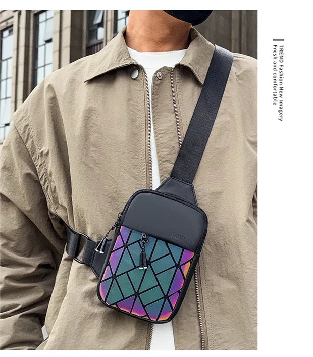 Stylish Crossbody Small Bag | Fashionable Rhombus Grid Design
