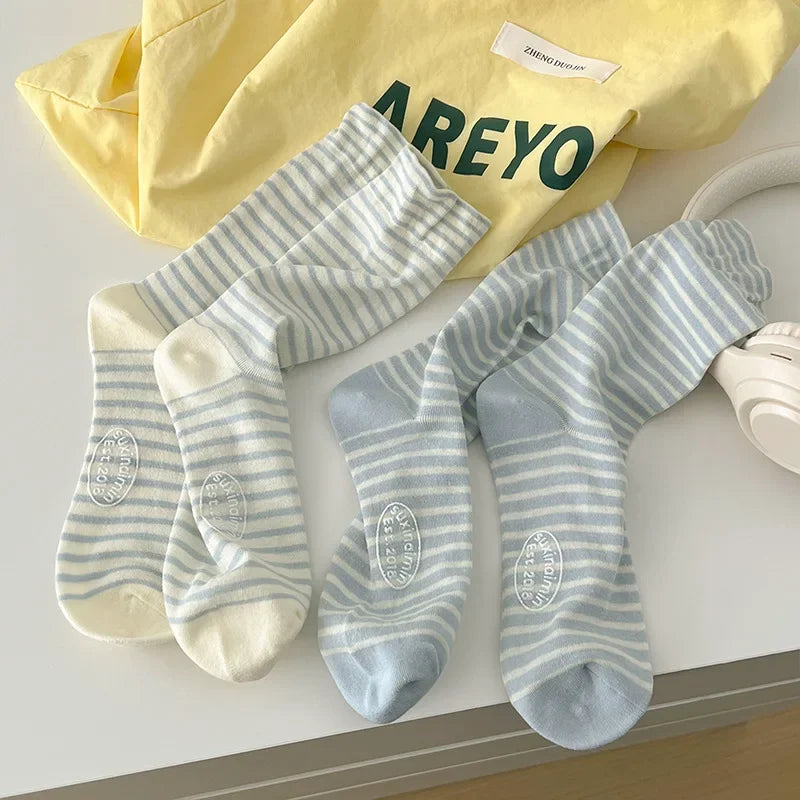 Casual Striped Women's Socks | Trendy Harajuku Streetwear