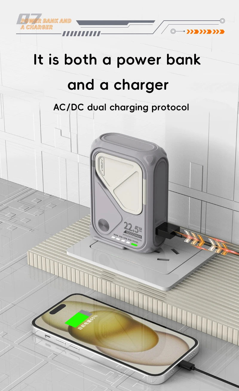 20000mAh Magnetic Wireless Power Bank with Fast Charging Stand
