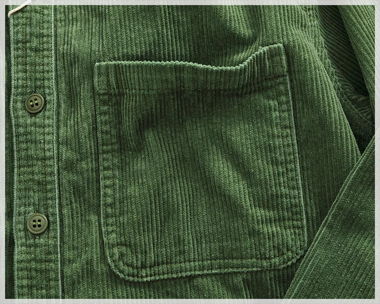 Men's Chunky Corduroy Long Sleeve Shirt | Stylish Autumn Essential