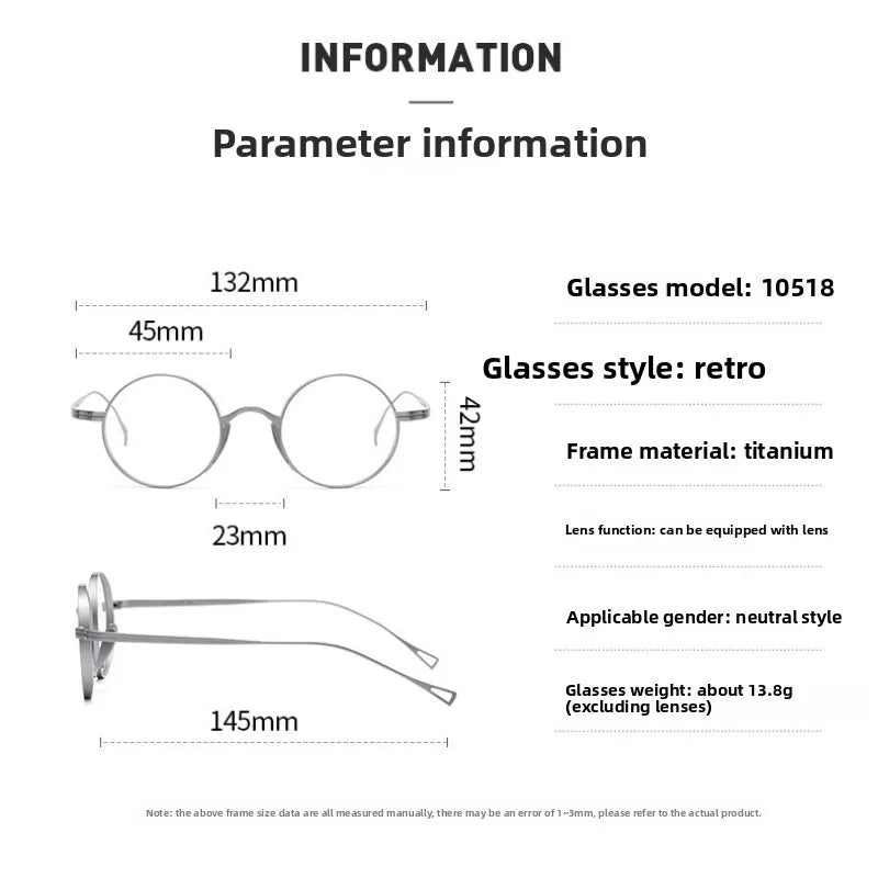 Unisex Pure Titanium Prescription Glasses | Anti Blue Light Eyewear