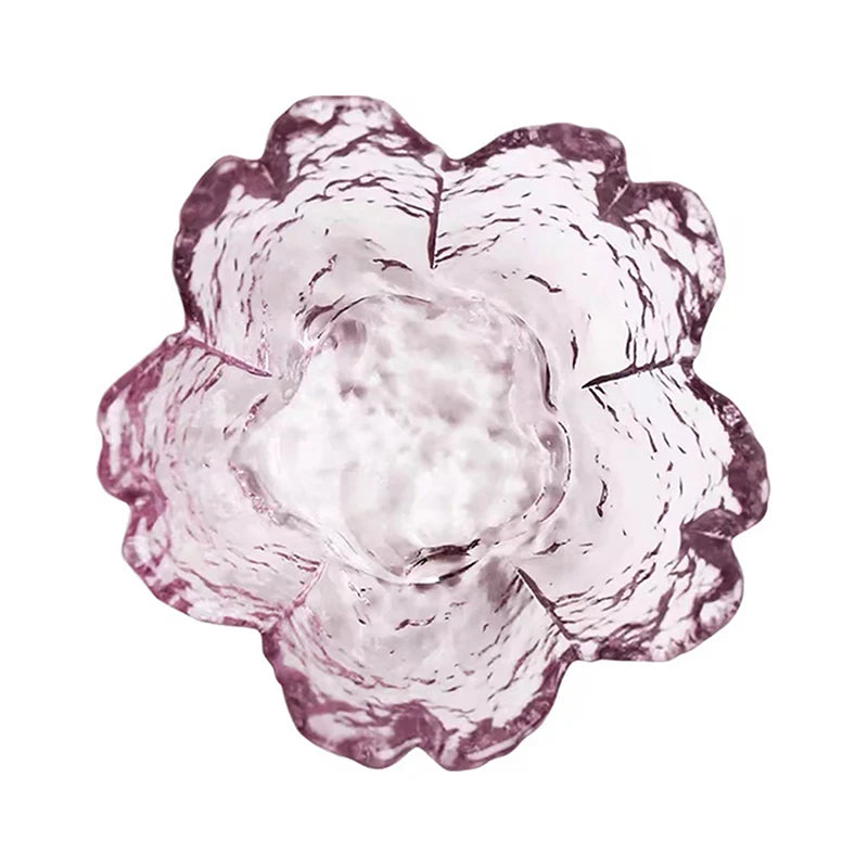 Elegant Cherry Blossoms Seasoning Plate | Nordic Glass Dish