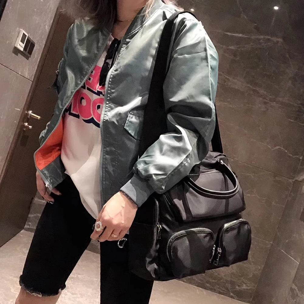 Unisex Korean Nylon Backpack | Versatile Travel & Casual Bag