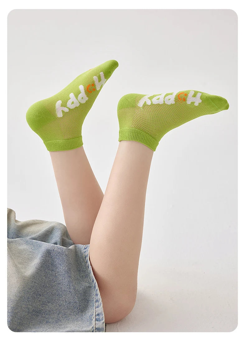 Thin-Style Children's Mesh Boat Socks | Sports Socks for Kids