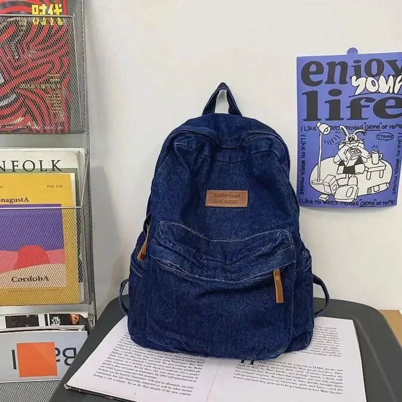 Trendy Denim Backpack for Students | Durable & Stylish Design