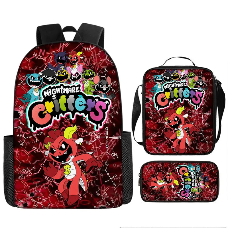 3-Piece Horror-Themed Backpack Set | Unique School Essentials