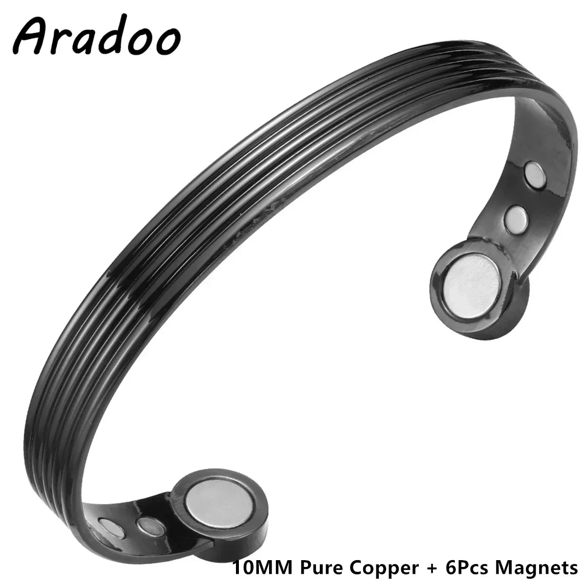 Vintage Copper Cuff Bracelet with Magnetic Therapy | Unisex Jewelry