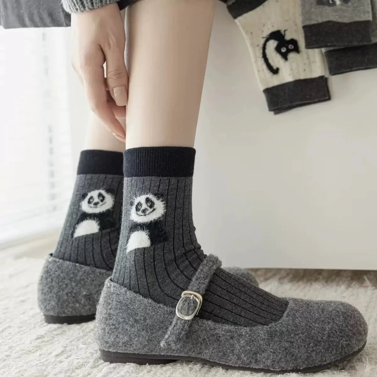 Cute Cartoon Animal Socks for Women | Kawaii Mid-Calf Style