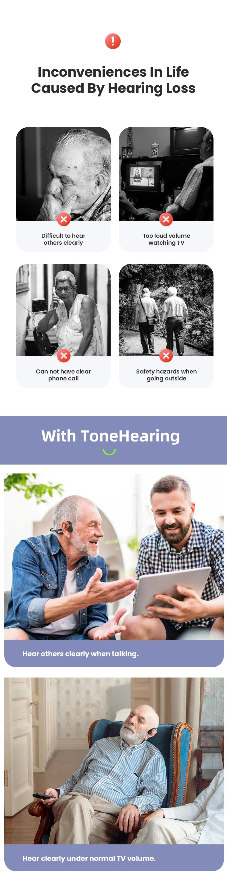 Bone Conduction Bluetooth Hearing Aid | Comfort & Clarity