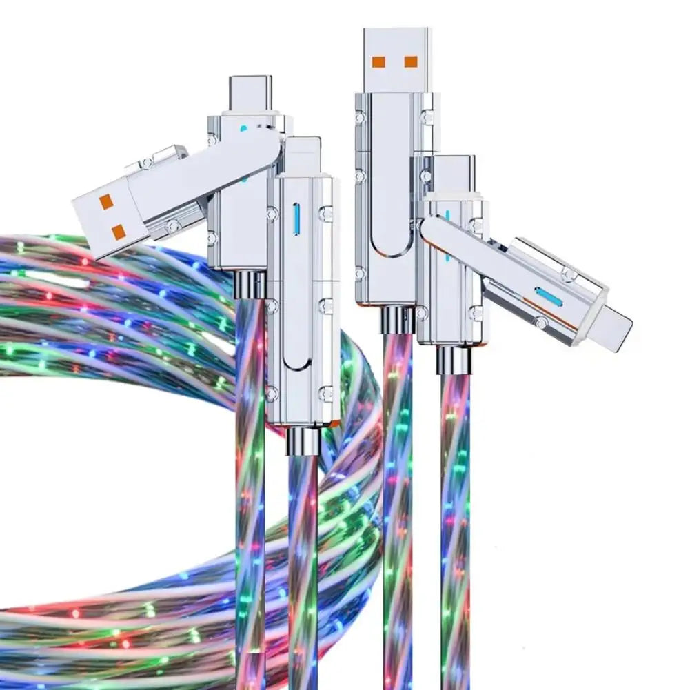 Multicolor Fast Charging LED USB Cable | 4 in 1 Type C Cable