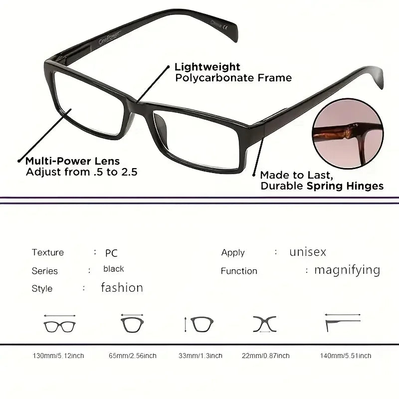 Multifocal Reading Glasses for Men and Women | Auto-Adjusting Eyewear