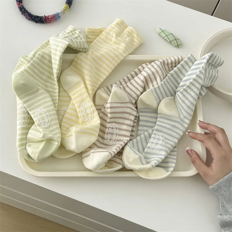 Casual Striped Women's Socks | Trendy Harajuku Streetwear