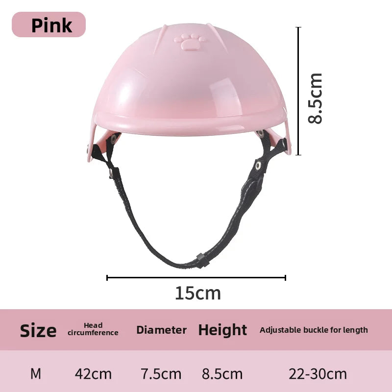 Pink Pet Helmet | Stylish Dog & Cat Motorcycle Accessory