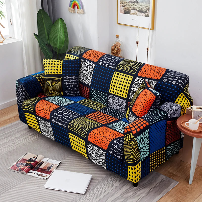 Elastic Living Room Sofa Covers | Dustproof & Machine Washable